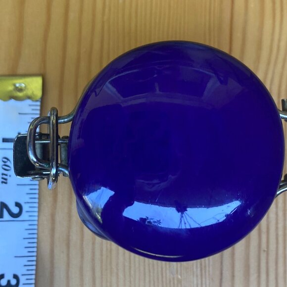 101 (VHD) Vintage. Colbalt Blue. Ceramic Apothecary Canisters. Pair. Rare Find. - Picture 5 of 7